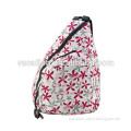 Flower pattern fashionable single strap school bag for girls